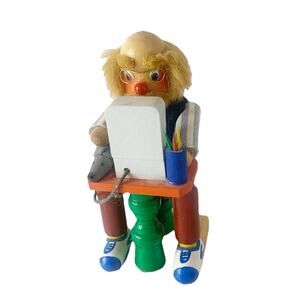 ZUBER Nutcracker MAN at COMPUTER Work from HOME 684/5000 Signed 5” Tall German